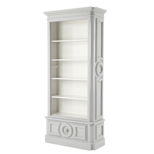 Стеллаж для книг серый Elegancia PUSHA EICHHOLTZ 062469 Белый  - Вид №1