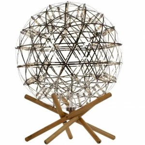 Торшер светодиодный на деревянных ножках 43х43 см хром Loft IT 9027-43F LOFT IT НЕОБЫЧНЫЕ 00-3889307 Хром