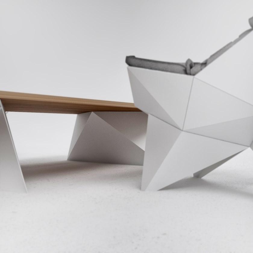 ODESD2 Прямоугольный журнальный столик из стали и дерева Q sun-id-1493069 - Вид №10