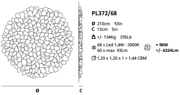 Serip Бра / потолочный светильник из бронзы Pathleaf Pl372/68 - Вид №1