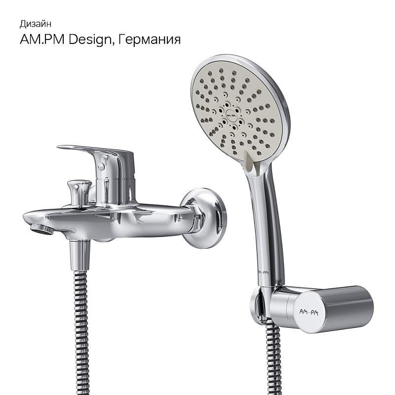 F85E15000 смеситель для ванны/душа душевой набор хром шт. AM.PM Joy - Вид №9