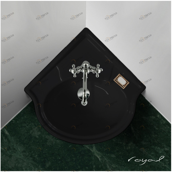 40769 Подвесная раковина настенная круглая Althea Ceramica Classic Royal черная