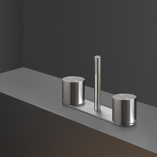 Обод монтаж комплект из 2-х последовательных смесителей с выдвижной цилиндрическими ручной душ диаметр 18 м т  OPS27 CEADESIGN  - Вид №1