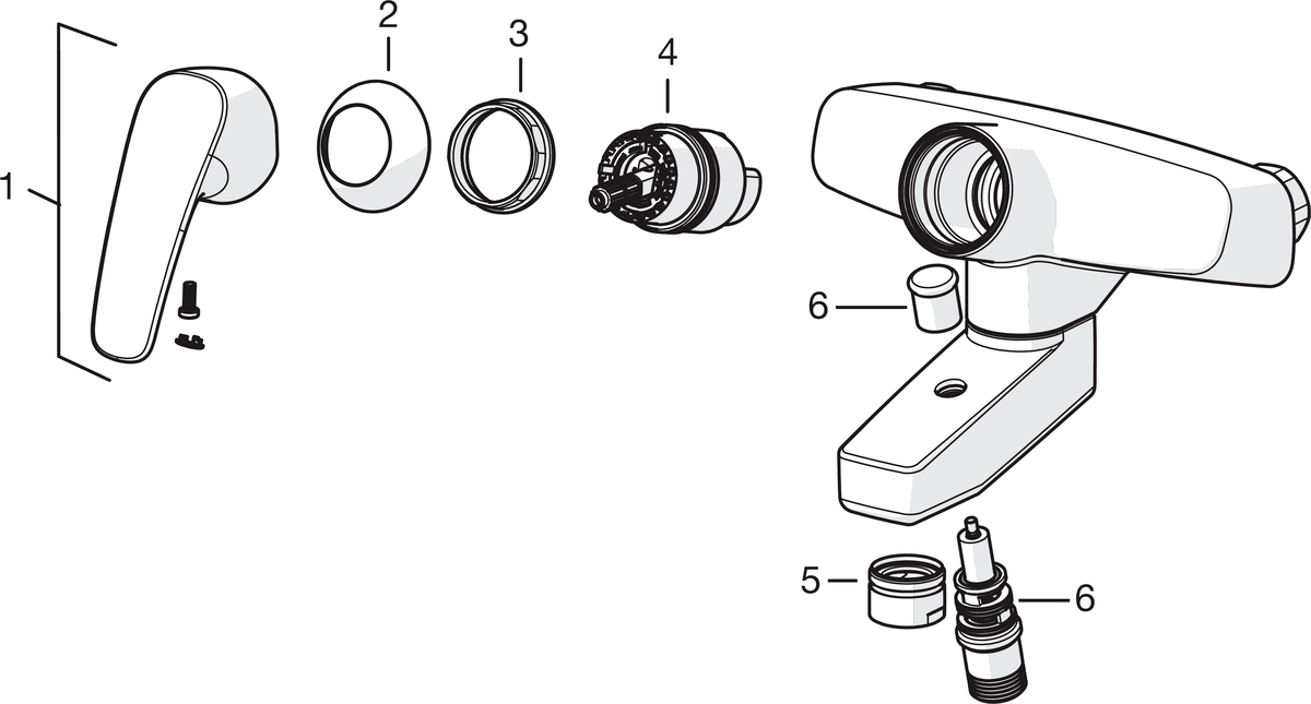 Oras 1068 Смеситель для ванны и душа с комплектом 1068 Safira Хром  - Вид №4