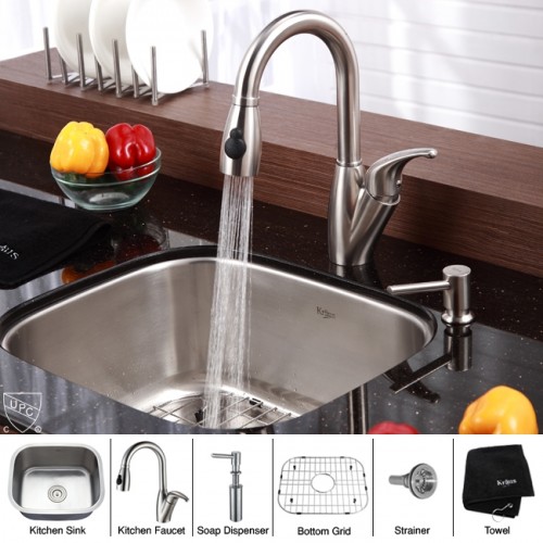 KBU11-KPF2121-SD20 Накладная раковина на столешницу  прямоугольная Krausru  - Вид №6