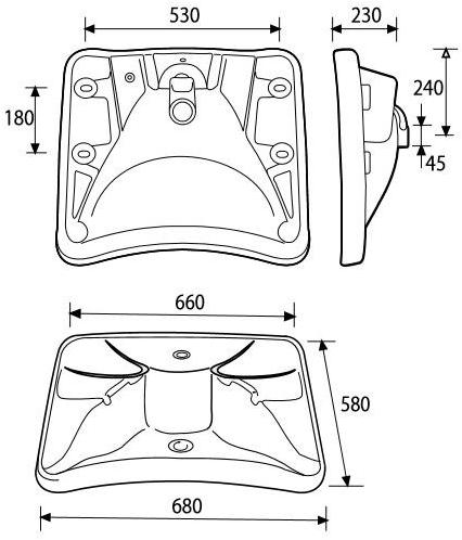 400 Подвесная раковина настенная овальная Saniline Classic белая - Вид №1