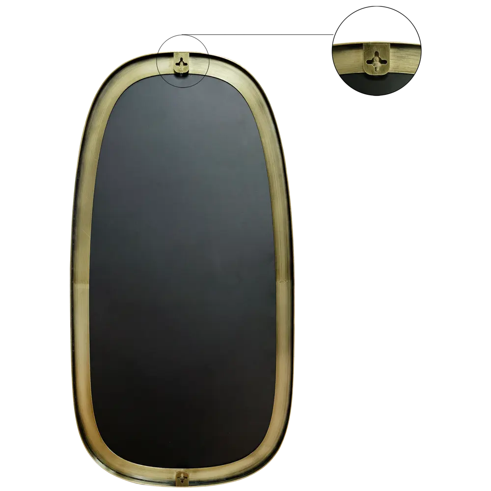 Зеркало декоративное KREAFORTA Glam Brass овальное 40x78 см металл цвет золотистый 89451069 STLM-2181402  - Вид №3