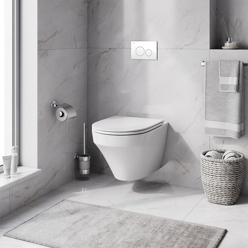 IS49001.501700 Инсталл с клав Pro L белый с подв унит FlashClean с сид м/л AM.PM Inspire - Вид №1