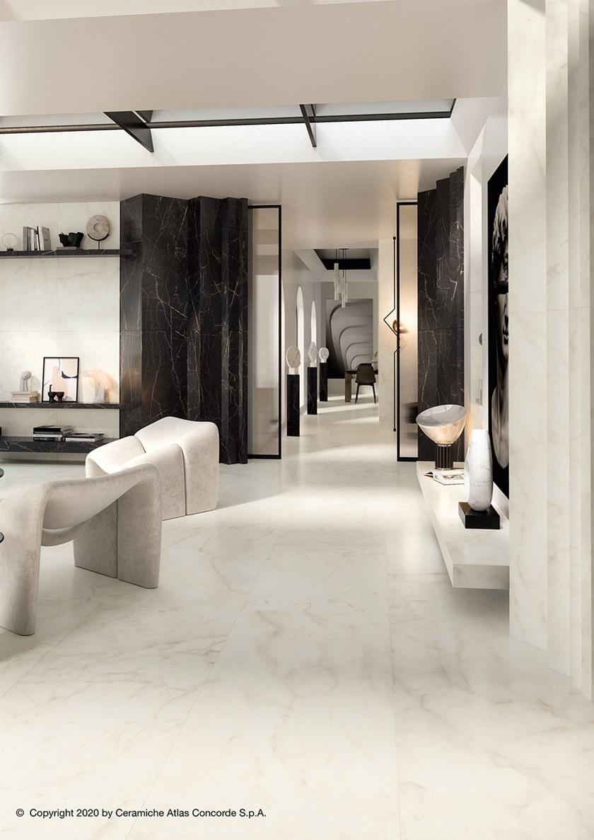 Atlas Concorde Белая плитка для стен с эффектом мрамора Marvel shine sun-id-1375735 - Вид №13