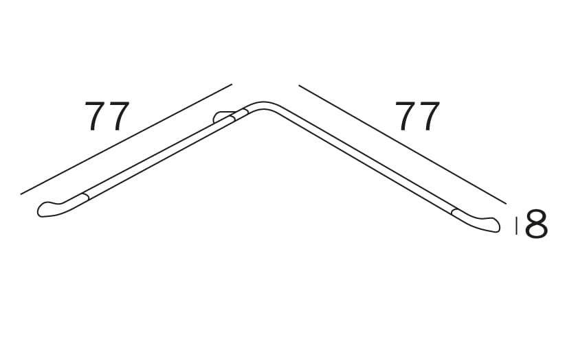 Угловая фиксированная ручка для ванной комнаты INDA® комфорт ARCH-00108155 - Вид №4