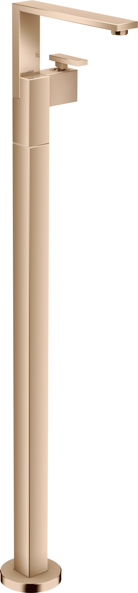 46041300 Смеситель для раковины, однорычажный, напольный, со сливным гарнитуром, алмазная огранка AXOR EDGE