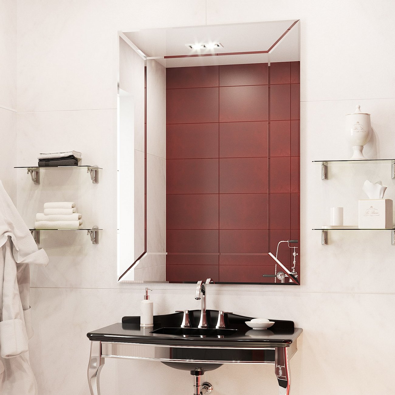 Зеркало венецианское большое прямоугольное "Эксперт" GRAUM ДИЗАЙНЕРСКИЕ 304130 Зеркальный  - Вид №6