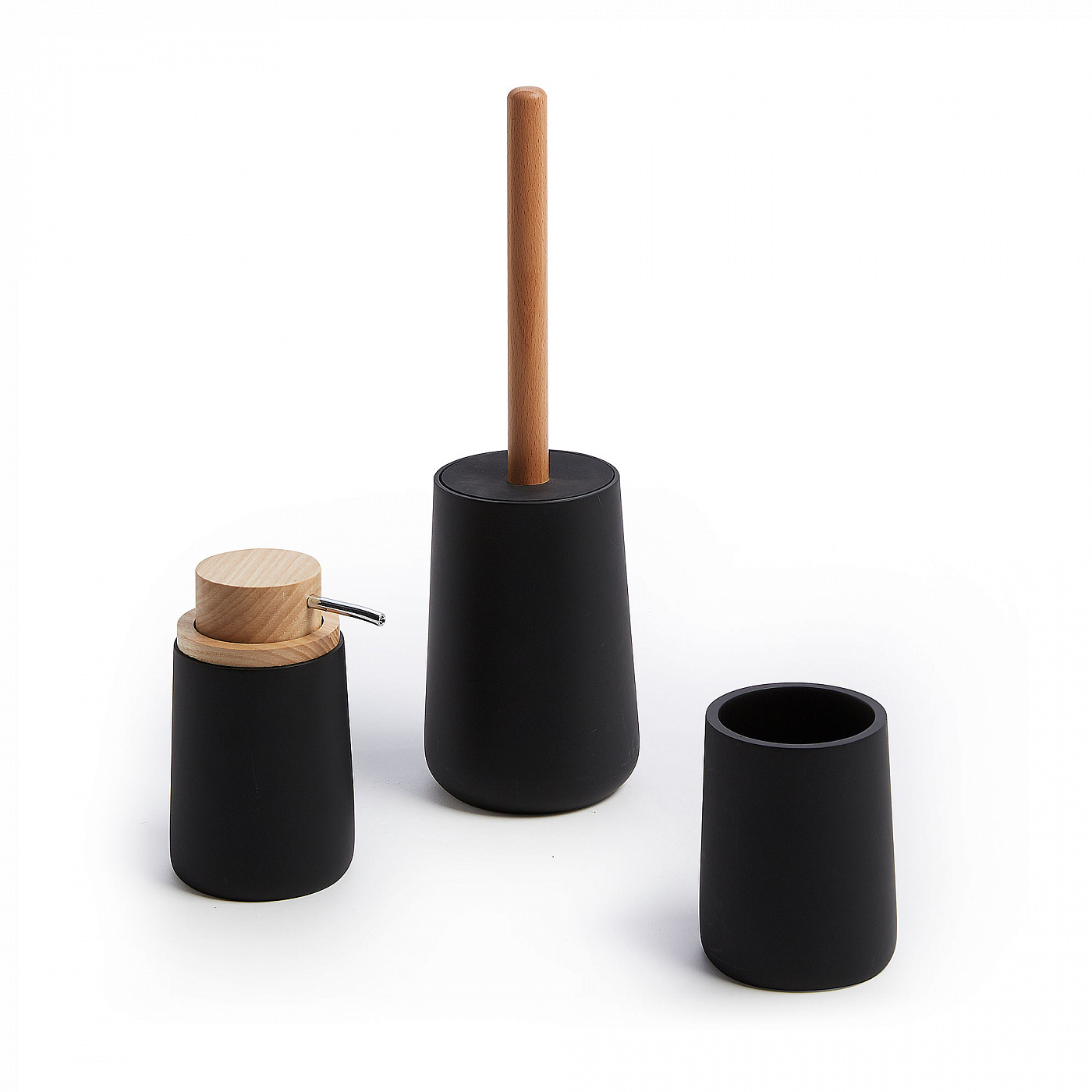 067193 Щетка для унитаза Ludwig черная полирезиновая La Forma Jenning 