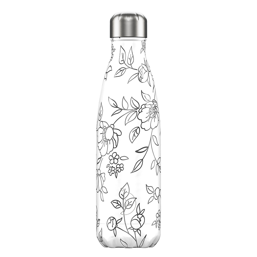 B500LDFLR Термос line drawing, flowers, 500 мл Chilly's Bottles 