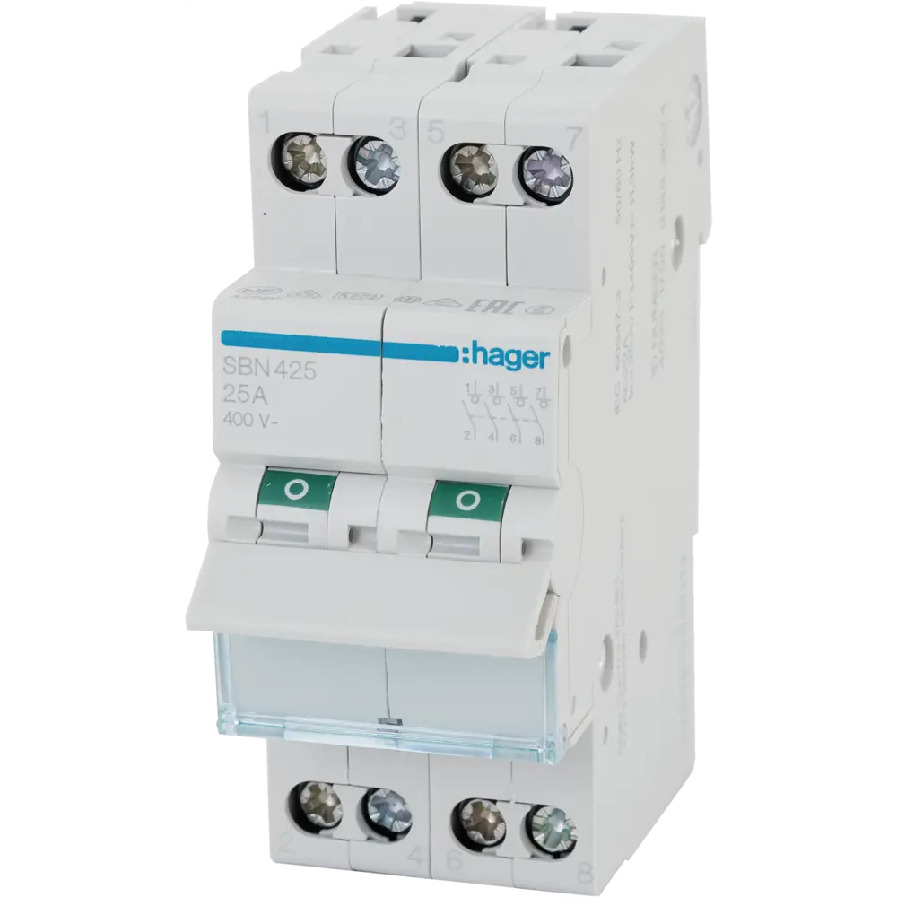Выключатель нагрузки Hager SBN425 3P N 25 А STLM-2196659