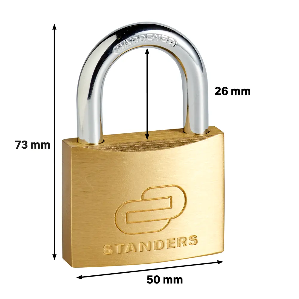 Навесной замок Standers для подсобных помещений в латунном корпусе 82247291 STLM-0023053 - Вид №5