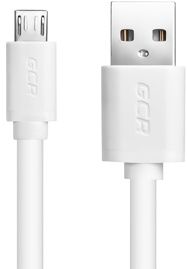 GCR-UA9MCB3-BB2S-1.0m кабель 1.0m usb 2.0, am/microb 5pin, белый, 28/28 awg, экран, армированный, морозостойкий Greenconnect Santreyd  - Вид №1