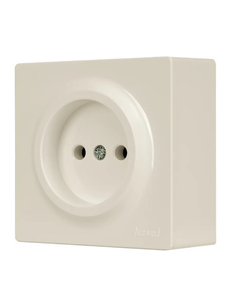 LETO Розетка б/з ПБТ крем LEZARD 752-0300-121B - Вид №3