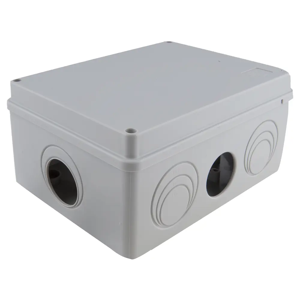 Распределительная коробка открытая Экопласт 210×150×100 мм 8 входов IP55 цвет серый STLM-2105284