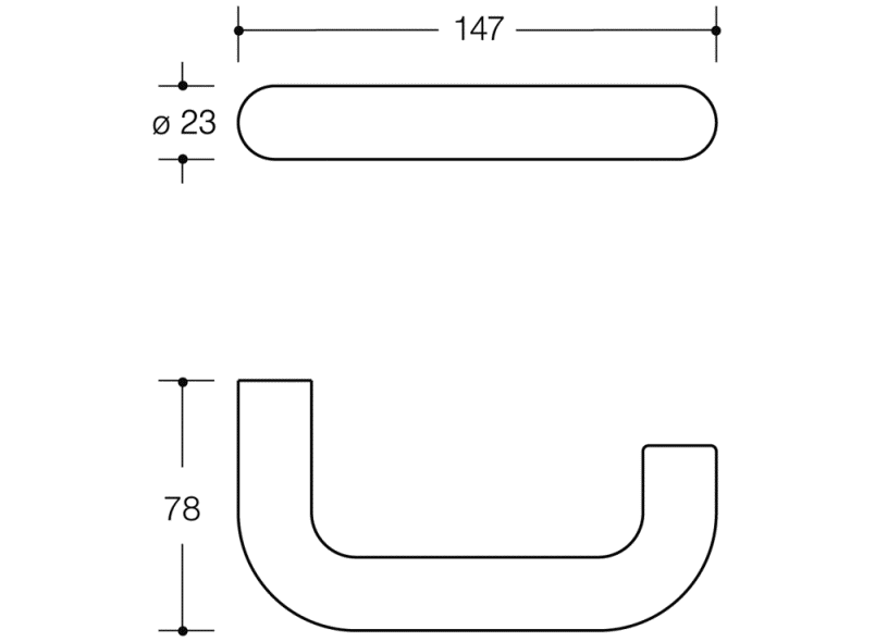 111.23FRST дверная ручка (fr-technik) HEWI System 111 | Polyamid  - Вид №1