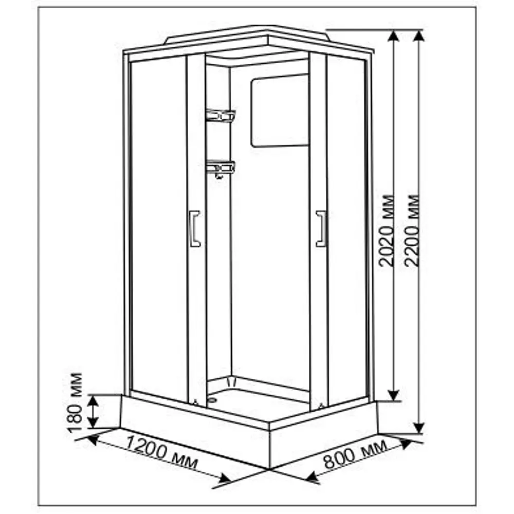 Душевая кабина Sensea Cube низкий поддон 120x80 см 82422706 STLM-2057971 - Вид №10