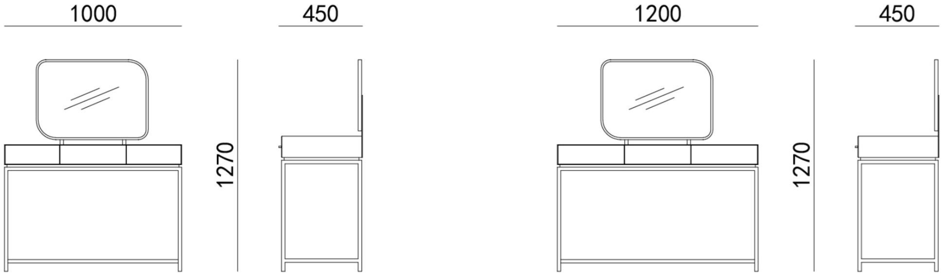 HC28 Cosmo Туалетный столик из дерева Largo 14c001 - Вид №1