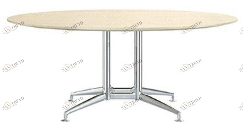 Brunner Круглый стол для переговоров из алюминия и дерева Fina sun-id-1498764