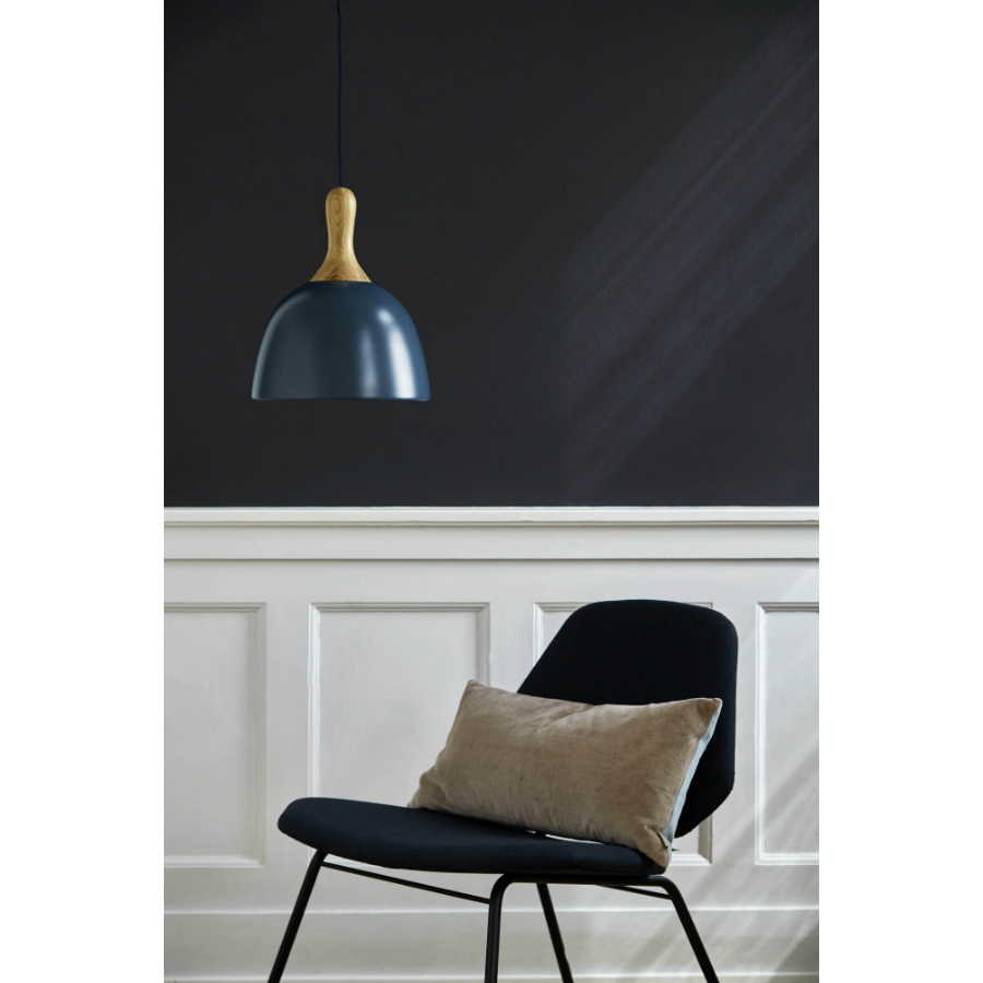 Лампа подвесная Topp, D28 см, серая матовая/дуб Frandsen 1546276001 - Вид №1