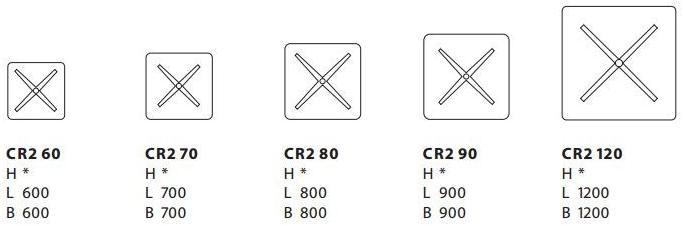 Karl Andersson Квадратный стол с основанием 4 звезды Cross Cr280 - Вид №4