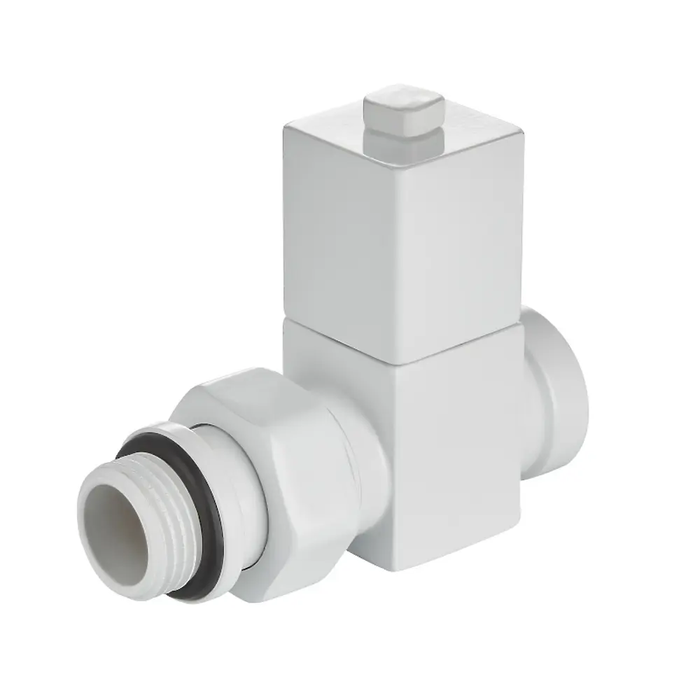 Набор вентилей для радиатора Royal Thermo Cube 1/2" прямой цвет белый STLM-2129036 - Вид №2