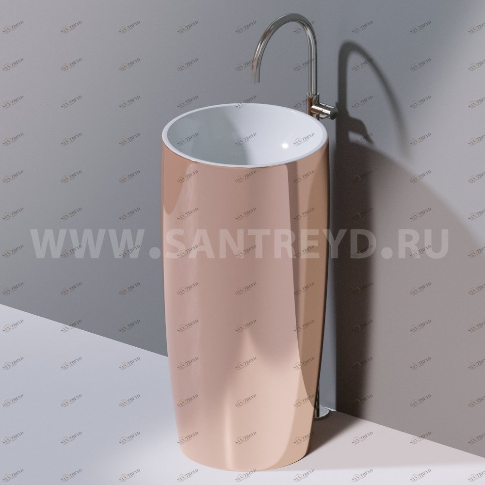 L103T0R0VT.257 Напольная раковина стоящая круглая A. e T. Italia PILLAR AeT ITALIA