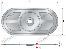 Дюбель UBS 02 82 409 UBS Tecfi 82 х 40 х 1 х 1,3  9,5 