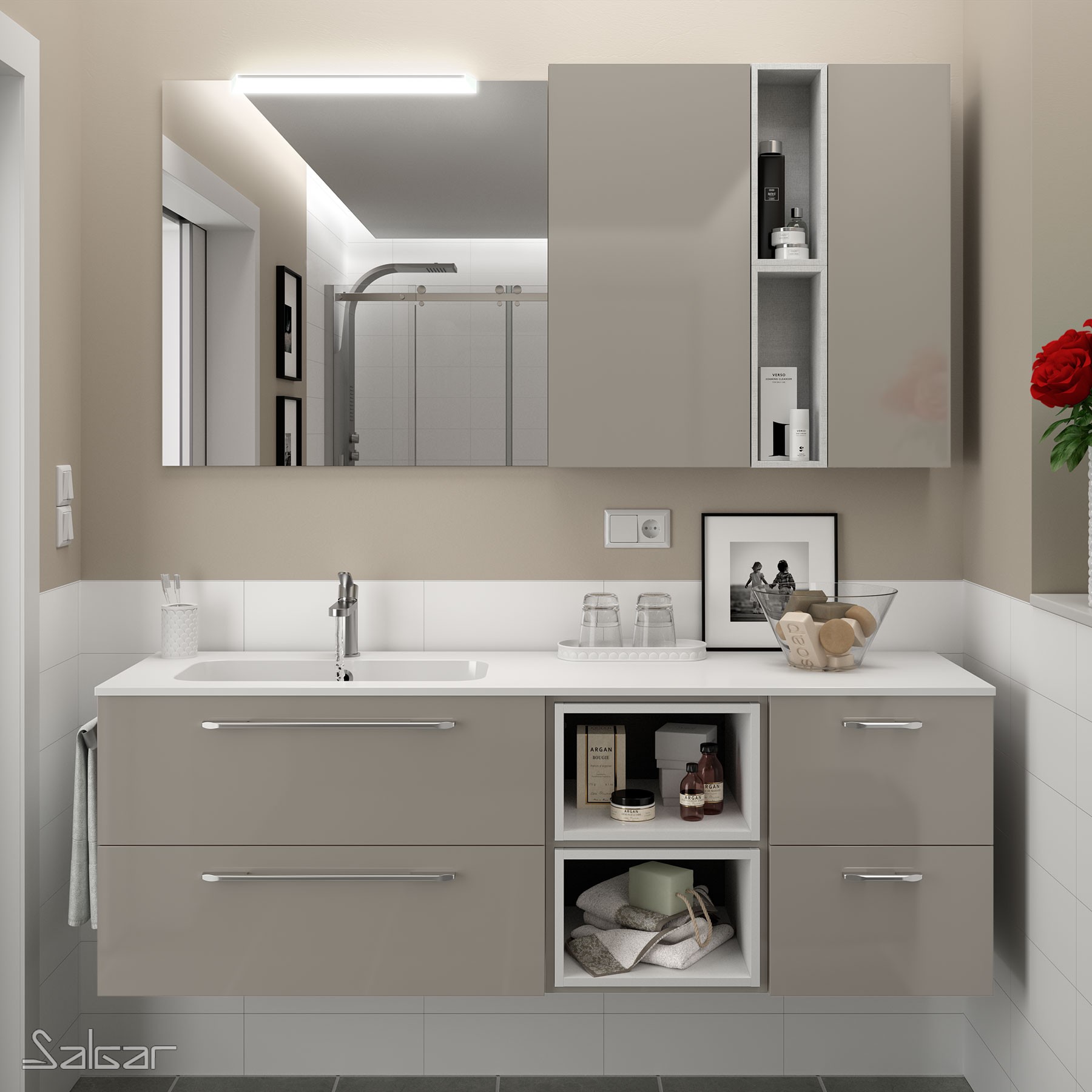 16910 SALGAR Зеркало SENA 800 800 x 800 мм - Вид №4