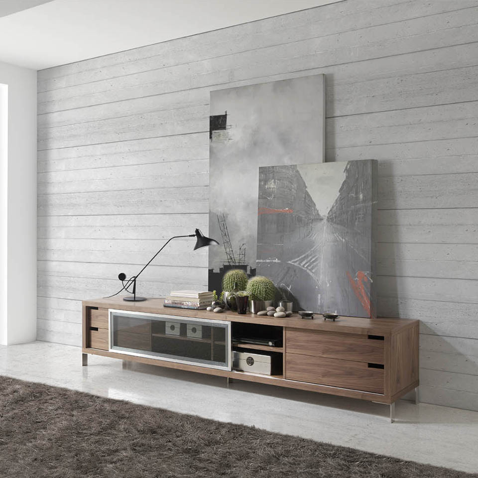 Тумба под телевизор длинная коричневая Style от Angel Cerda ANGEL CERDA  148693 Коричневый  - Вид №3