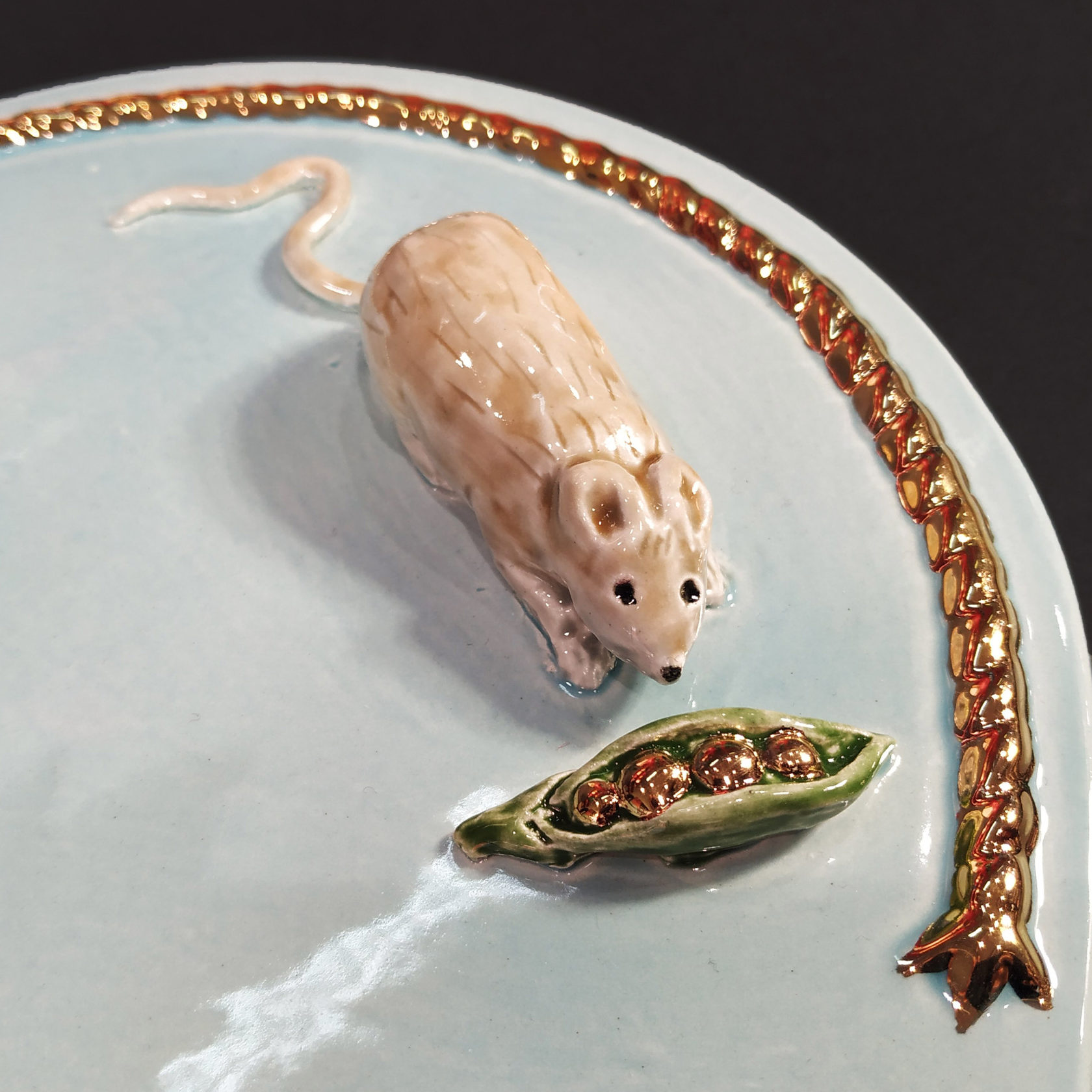 Доска для сыра (Золото) голубой/золото PROVANSFAIENCE sun-id-994590 - Вид №1