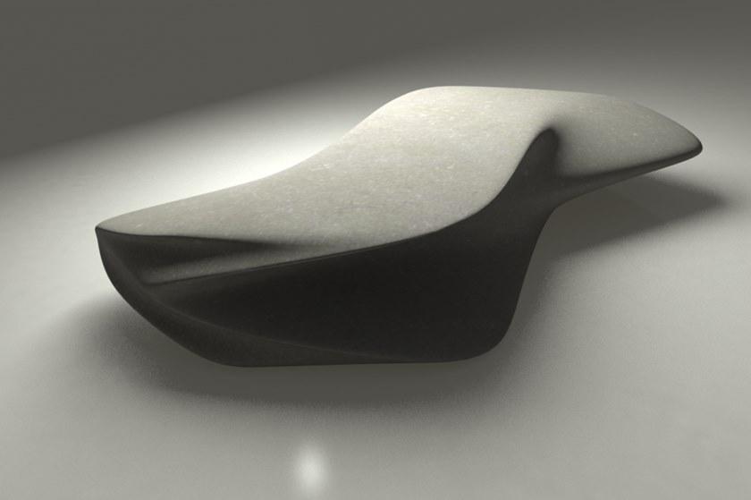 Manufatti Viscio Изогнутая скамья из реконструированного камня без спинки  Cc004  - Вид №2