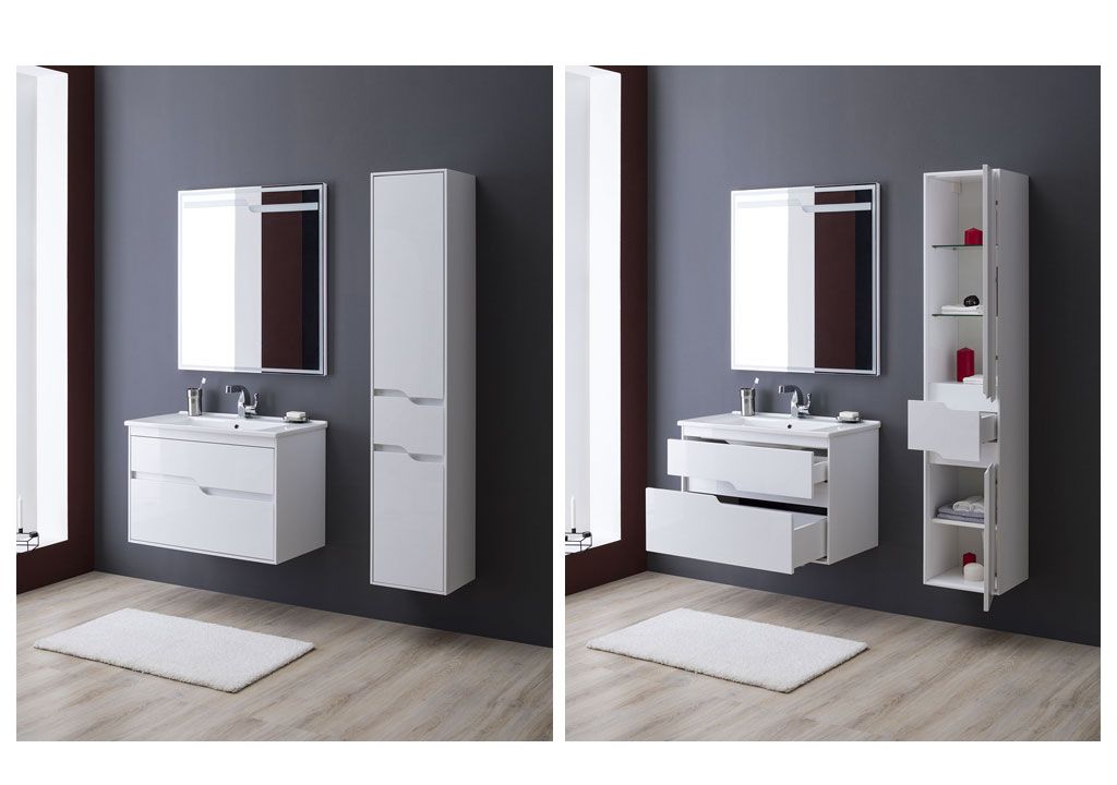Мебель для ванной Aquanet Модена 85 белый 00199305 - Вид №10