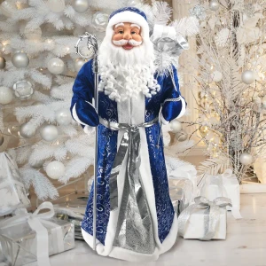 89381619 Декоративная фигура Дед Мороз 120x50 см синий STLM-1413331