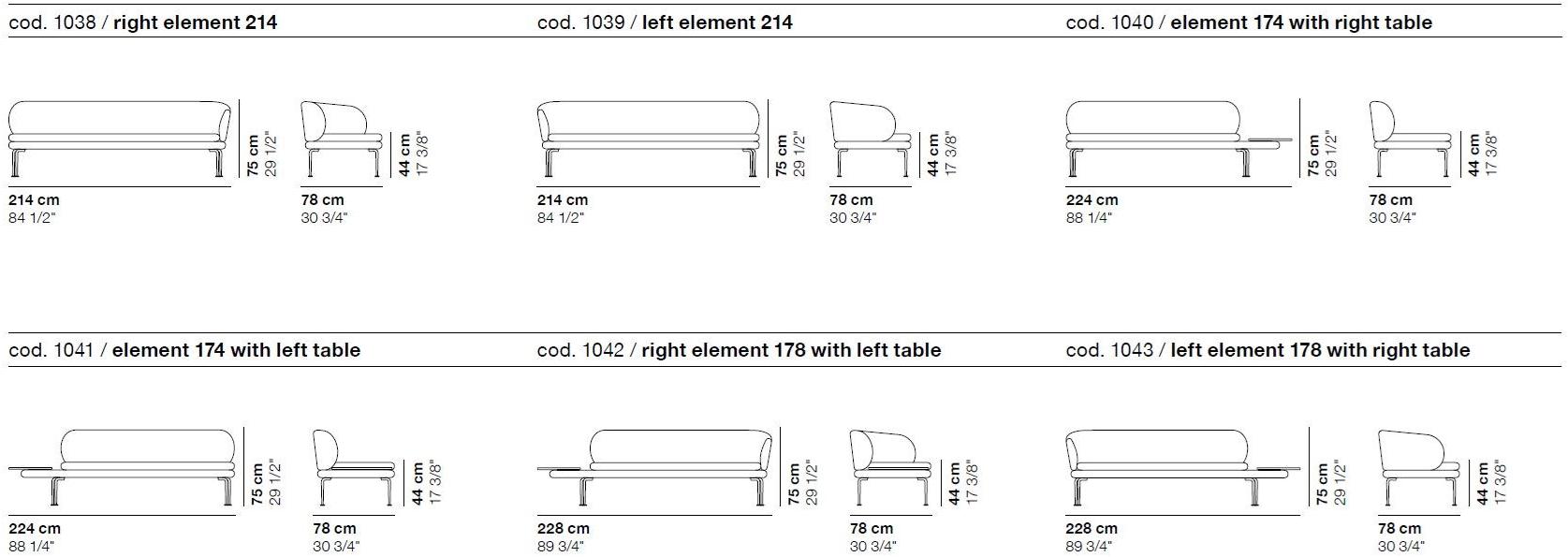 La Cividina Модульный диван в ткани по контракту Soave sun-id-1457145 - Вид №7