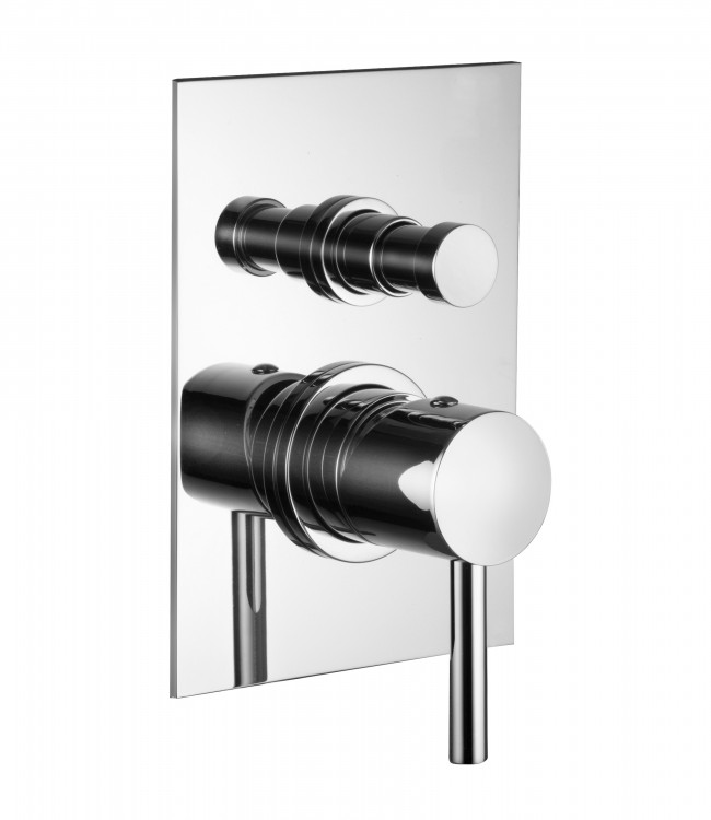 52529 / PR Встроенный смеситель с автоматическим переключателем на 2 направления. Bongio T Square 52529/PR