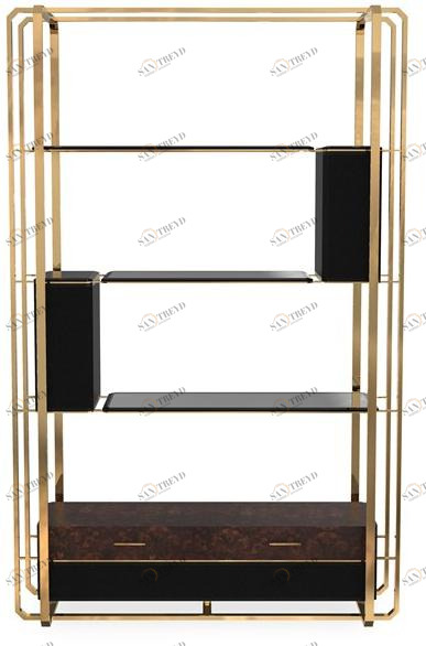 LUXXU Книжный шкаф открытый латунный Waltz sun-id-1405179