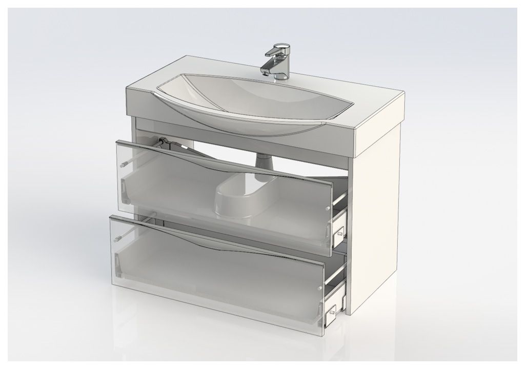 Тумба под раковину Aquanet Франка 85 белый sun-id-275456 - Вид №7