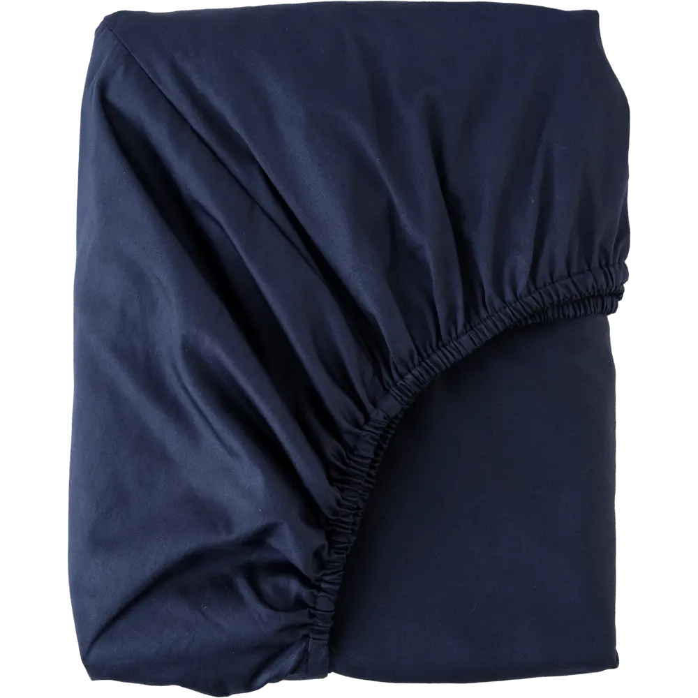 Простыня полутороспальная Mona Liza Premium 200x160 см сатин на резинке тёмно-синий 82493890 STLM-2127110 Santreyd 