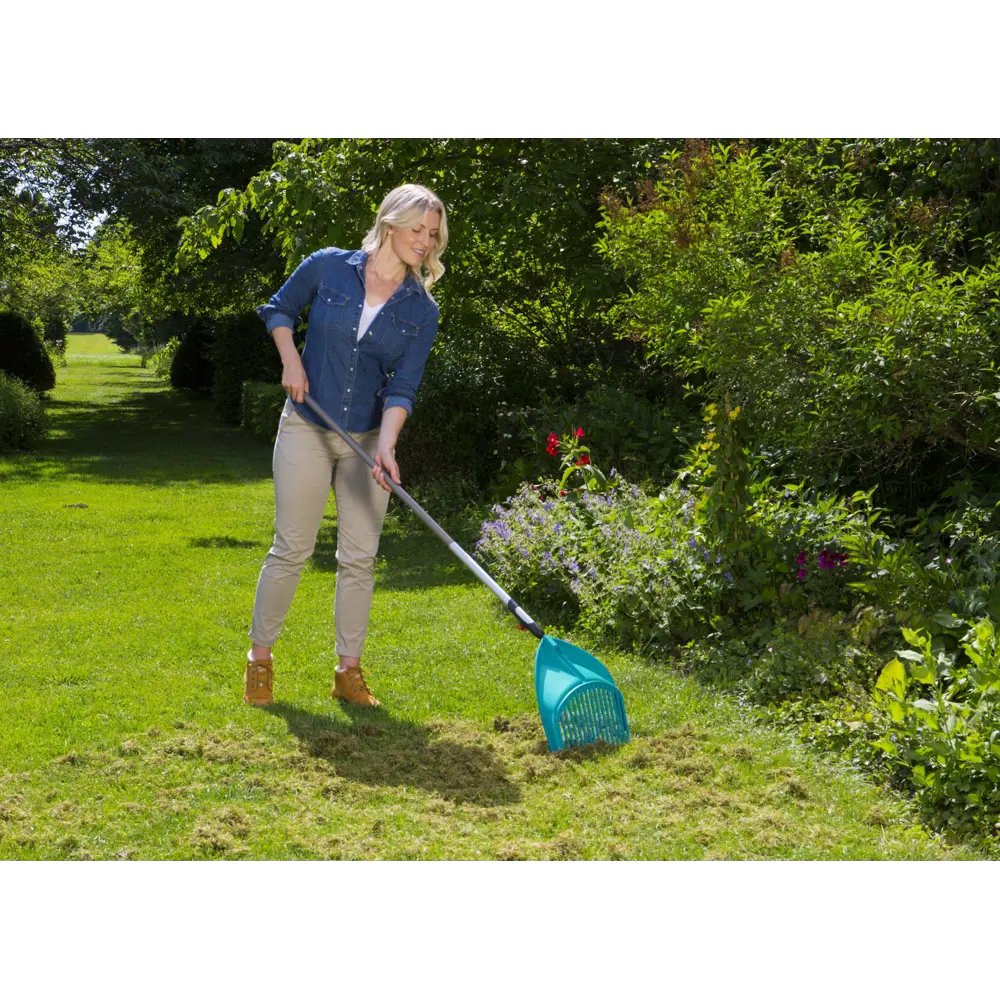 Грабли прямые Gardena комбисистема 18 зубьев 130 см пластик с черенком STLM-2182236 - Вид №5