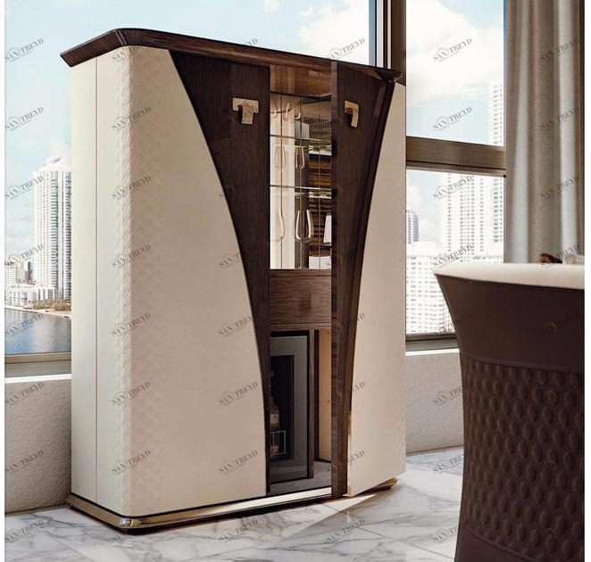 Turri Барный шкаф из кожи и дерева Vogue sun-id-1482390