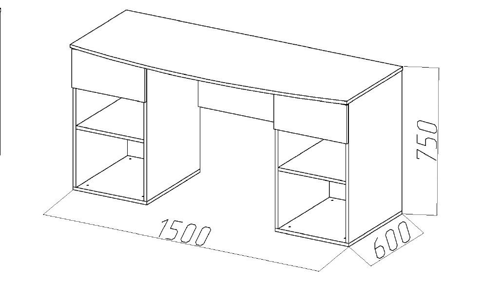 Детский письменный стол "Лондон" МАНДАРИН ЛОНДОН 178736 Белый Santreyd  - Вид №3