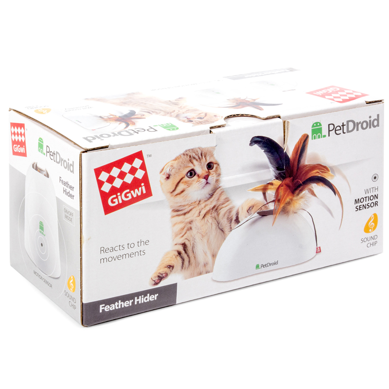 ПР0054440 Игрушка для кошек Фезер Хайдер интерактивная с звуковым чипом GIGWI  - Вид №1