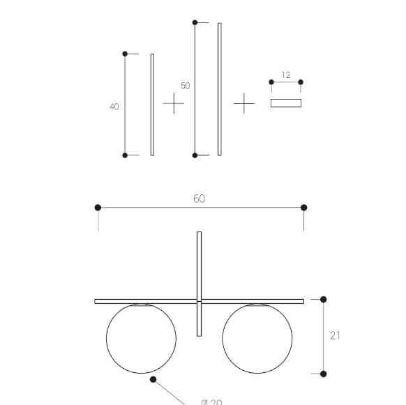 Подвесной светильник из опалового стекла и металла Miloox Jugen ARCH-00147477 - Вид №3