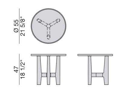Круглый журнальный столик из грецкого ореха Porada Soul ARCH-00112225 - Вид №2