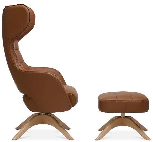 Sinetica Вращающееся кресло на козелке из кожи с подлокотниками Captain sun-id-1498637 - Вид №2